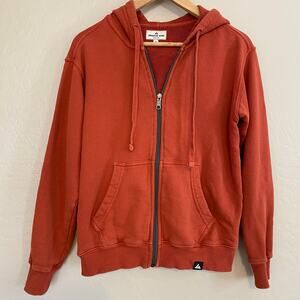 American Giant Zip Up Sweatshirt Hoodie Womens Size Small 100% Cotton Rust Fall